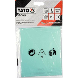 Yato Προστατευτικό Γυαλί Ηλεκτροσυγκόλλησης 5τμχ YT-73929