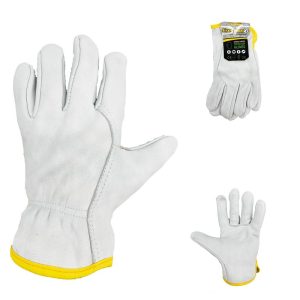 Γάντια δερμάτινα οδηγού λευκά Ν.10 110gr CRESMAN
