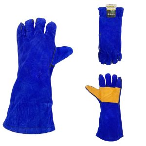 Γάντια ηλεκτροσυγκολλητών μπλε-κίτρινα 450gr 37cm